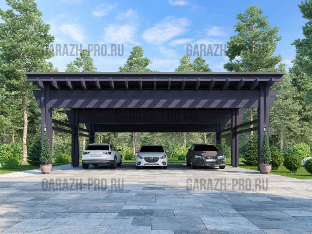 Навес 10х10 на 6 авто