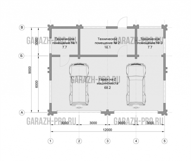 Гараж на 2 авто 9х12